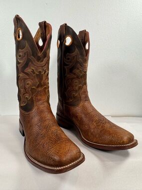 Boulet Men’s Ranch Hand Western Boots Size 10.5 E Bull Shoulder Made In Canada